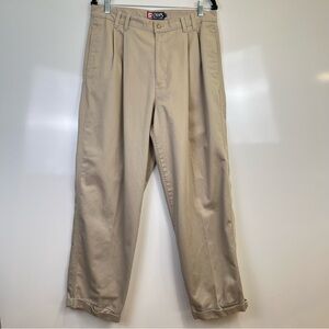2/$30 Ralph Lauren Chaps Tan Chinos Relaxed Fit Pleated Pants